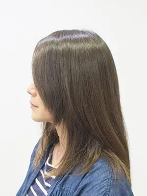 ４０代のロングのダメージヘアー ビフォア画像