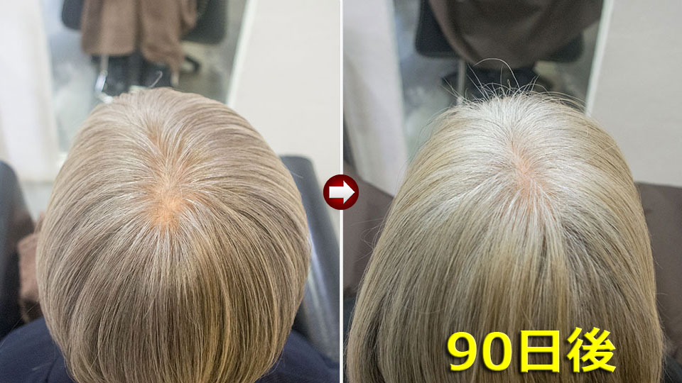 ３ヶ月周期の白髪ぼかし淡染め