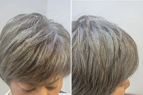 グレイヘアを生かしたグレイカラー