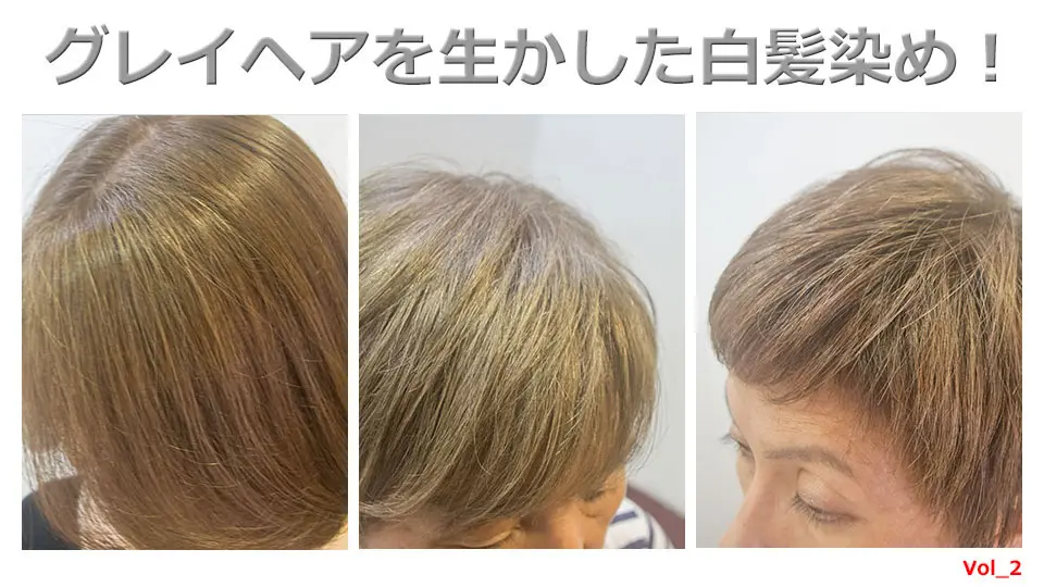 グレイヘアを生かした白髪染めコレクション2