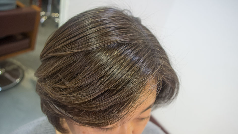 50代白髪ぼかしブリーチなし