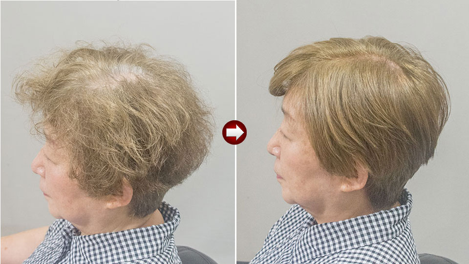 白髪ぼかしと髪質改善ビフォーアフター