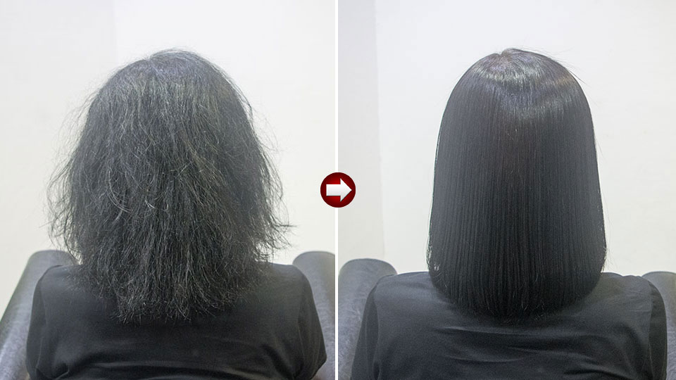 パサつくくせ毛を髪質改善で自然に整えたビフォーアフター