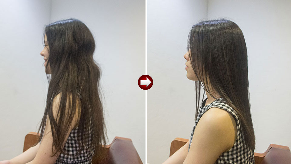 美容院のトリートメント髪質改善でツヤサラ