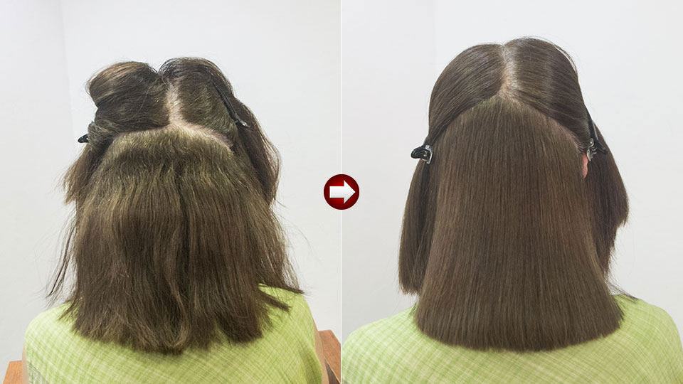 縮毛矯正から半年後のトリートメント