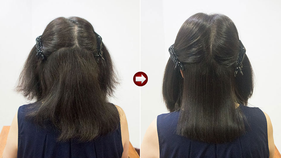 年間３回頻度の縮毛矯正ボブ50代