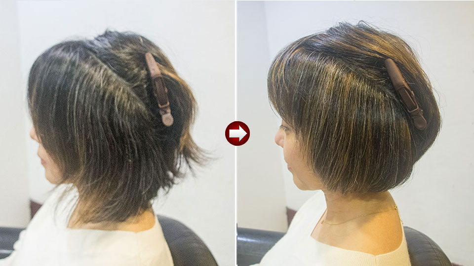 40代女性にハイライトで白髪を目立たなく