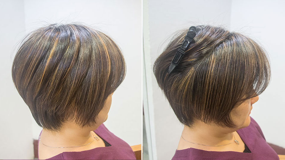 白髪１０％に白髪ぼかしハイライト